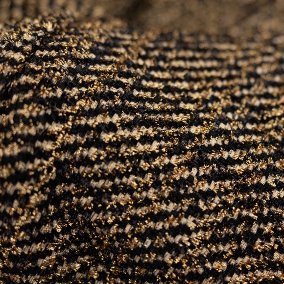 Oscar De La Renta Metallic tweed Jacket with bow size 0 - Picture 5 of 6